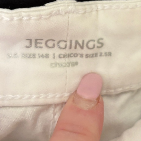 Chico’s White Jegging Women’s Size 2.5 Casual Soft - Picture 8 of 10